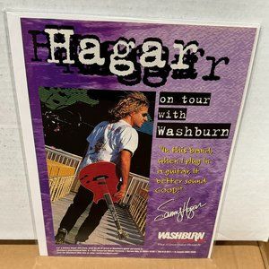 Sammy Hagar - Washburn Guitars - 1996 Print Advertisement